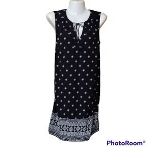 Old Navy Sleeveless Black White Boho Tank Dress Sz S
